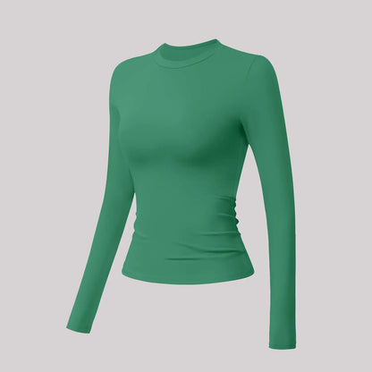Timeoff 5-Piece Solid Sports Tee Set round Neck Slim Stretchy Ideal for Yoga Gym Workouts Women'S Athletic Wear Sporty Style Clothes Gym Shirts Workout Tops Oversized Gym Shirts Fitness Outfit