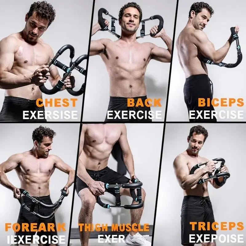 Twister Arm Trainer Adjustable Strength Bar for Chest & Arm Workout Portable Home Gym Equipment for Men Ideal for Upper Body Fitness Springstatements