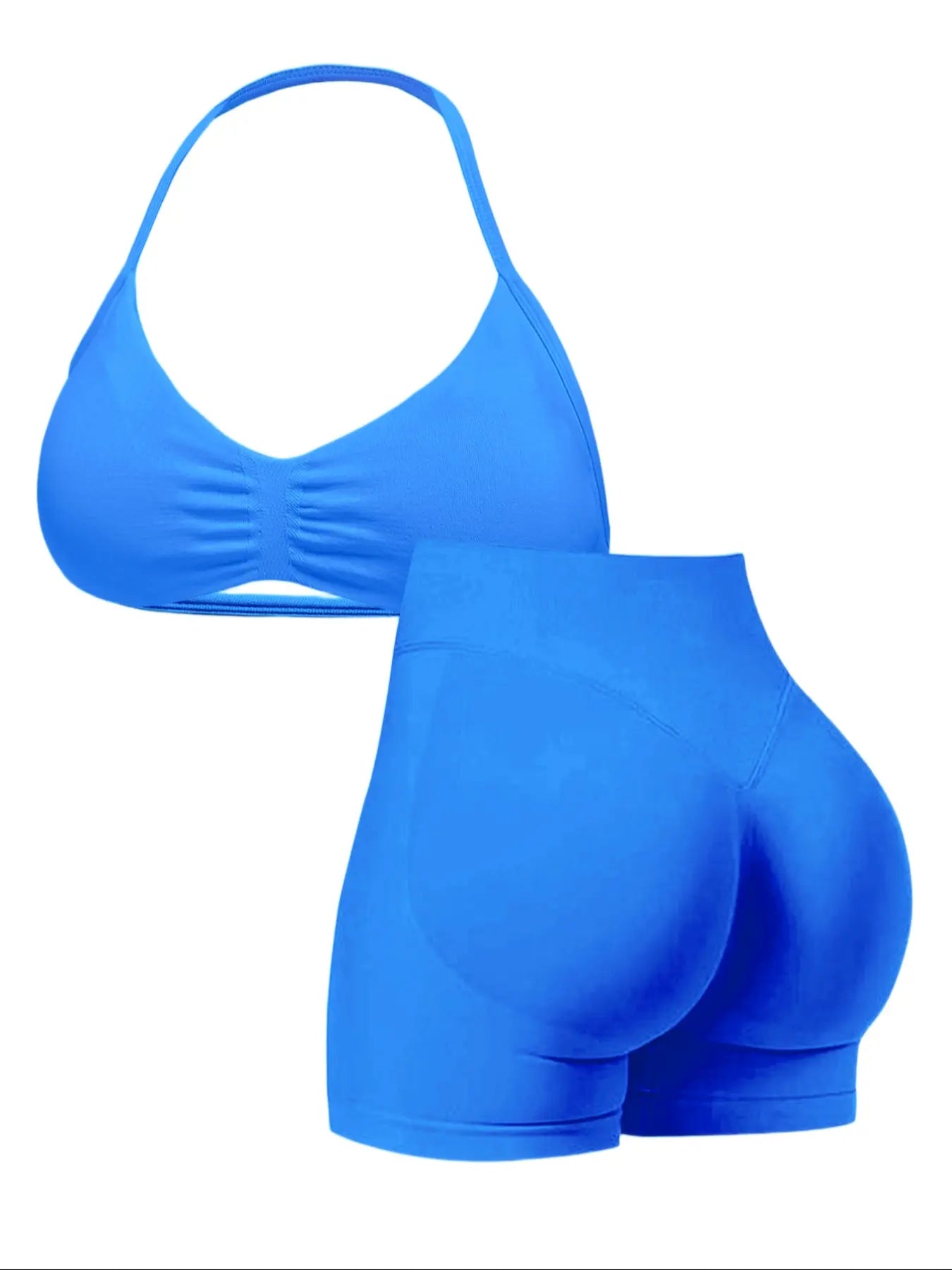 New Women'S Sporty Yoga Set, High-Waist Tight-Fitting Shorts and Tank Top, Summer Fitness for Running and Gym, High Waisted Yoga