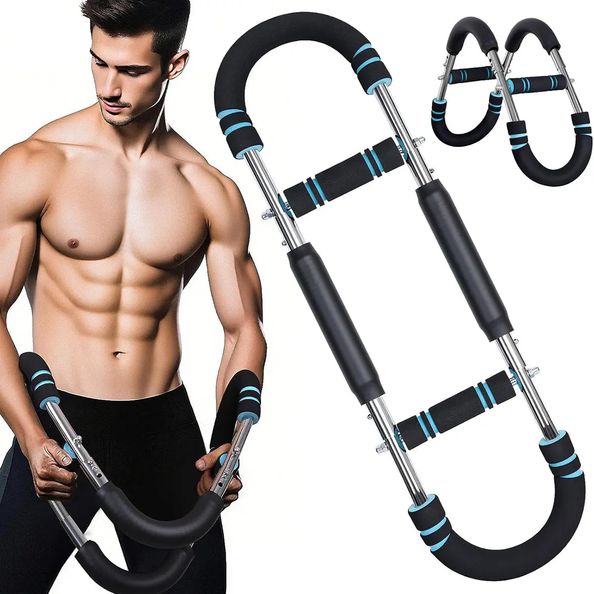 Twister Arm Trainer Adjustable Strength Bar for Chest & Arm Workout Portable Home Gym Equipment for Men Ideal for Upper Body Fitness Springstatements