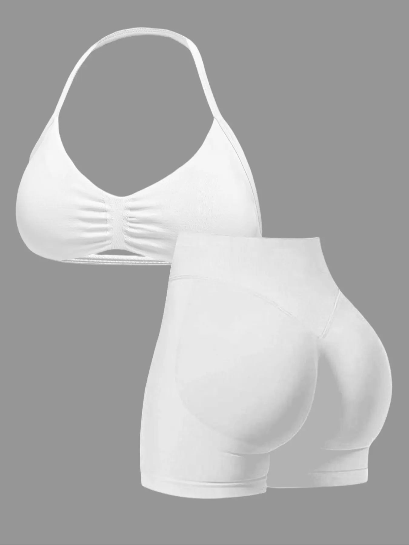 New Women'S Sporty Yoga Set, High-Waist Tight-Fitting Shorts and Tank Top, Summer Fitness for Running and Gym, High Waisted Yoga