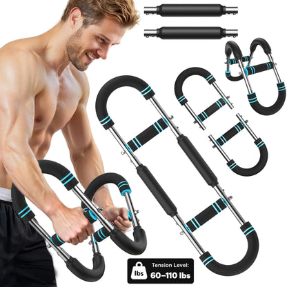 Merach Adjustable Power Twister Bar for Arm Trainer, Chest and Arm Strength Training Equipment for Men, Portable Upper Body Workout Machine for Home Gym Fitness, Shoulder Muscle Training, Portable Spring Resistance, Tiktokshopblackfriday Springstatements