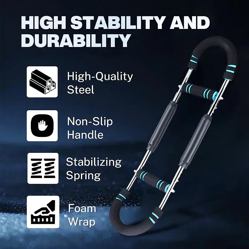 Twister Arm Trainer Adjustable Strength Bar for Chest & Arm Workout Portable Home Gym Equipment for Men Ideal for Upper Body Fitness Springstatements