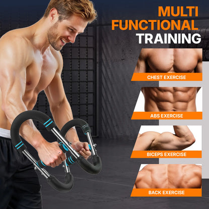 Merach Adjustable Power Twister Bar for Arm Trainer, Chest and Arm Strength Training Equipment for Men, Portable Upper Body Workout Machine for Home Gym Fitness, Shoulder Muscle Training, Portable Spring Resistance, Tiktokshopblackfriday Springstatements