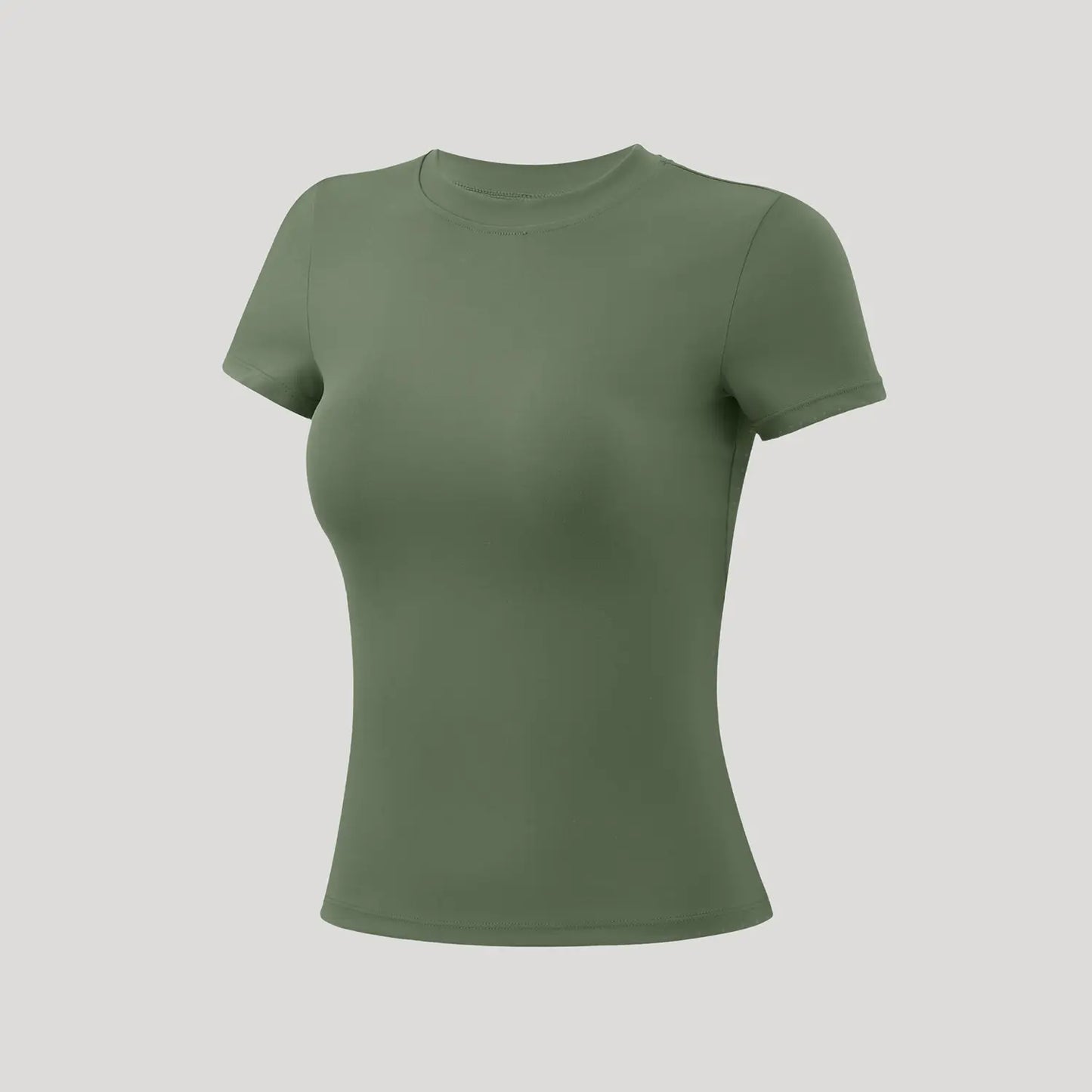 Timeoff 5-Piece Solid Sports Tee Set round Neck Slim Stretchy Ideal for Yoga Gym Workouts Women'S Athletic Wear Sporty Style Clothes Gym Shirts Workout Tops Oversized Gym Shirts Fitness Outfit